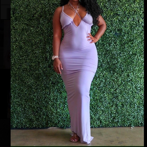 Lavender Long Maxi Dress - Picture 3 of 4